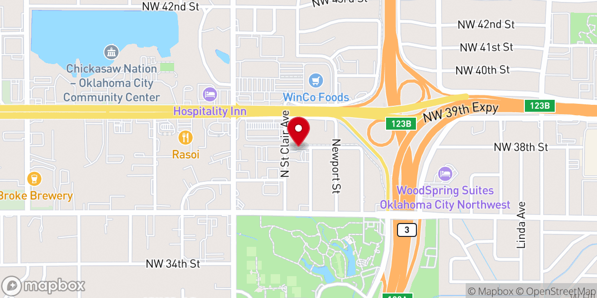 Map showing location of Broadview Heights Church