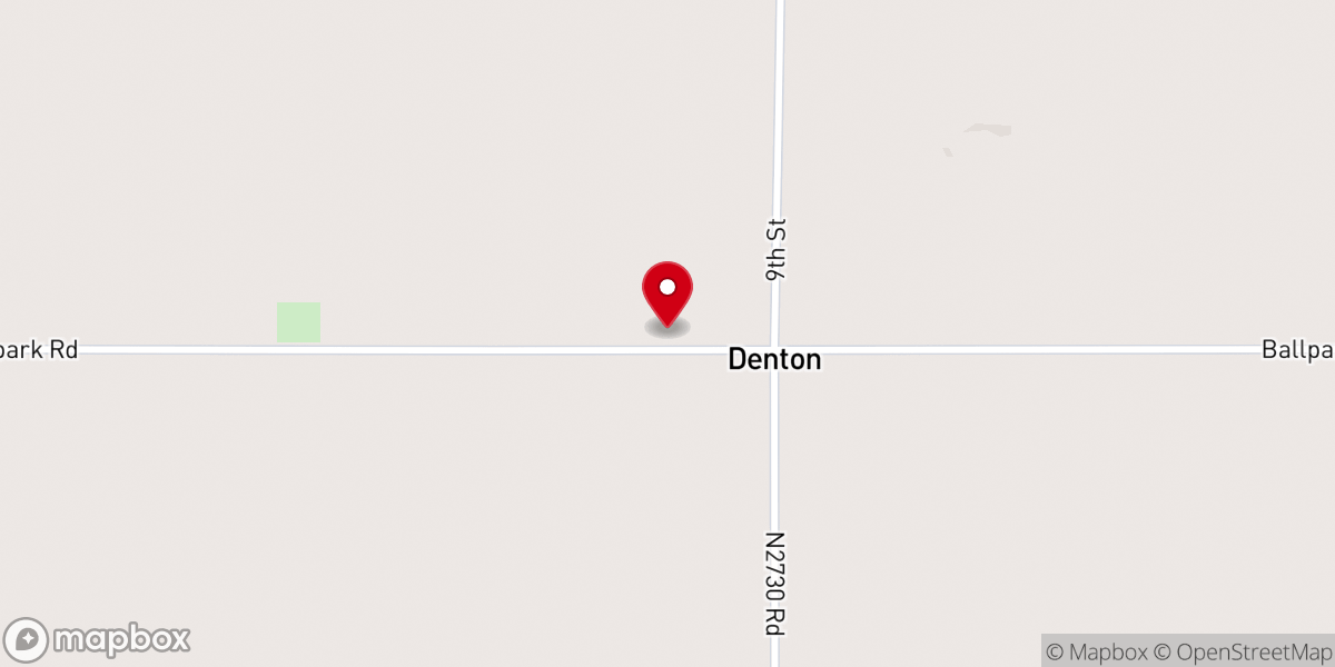 Map showing location of Denton Baptist Church