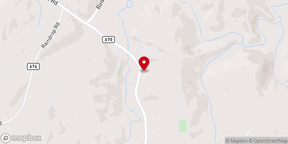 Map showing location of Old Fellowship Church