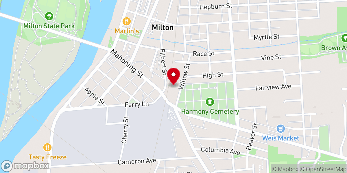Map showing location of New Hope Worship Center