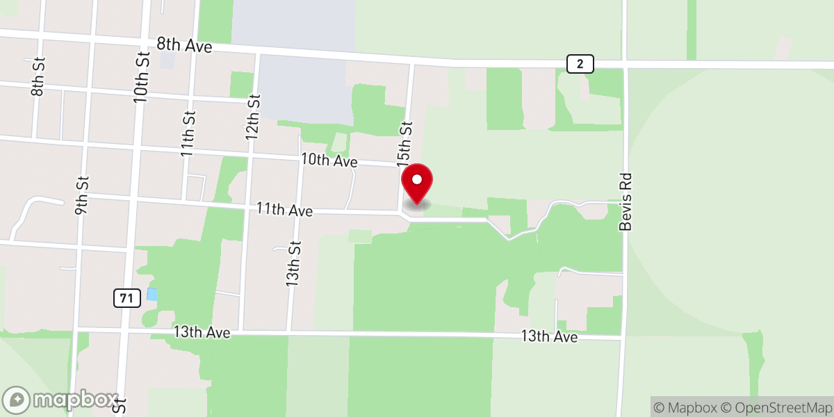 Map showing location of Second Macedonia Baptist Church