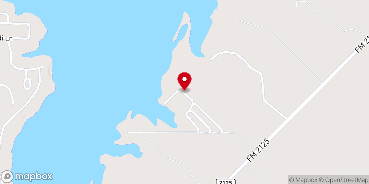 Map showing location of Heart of Texas Baptist Camp & Conference Center