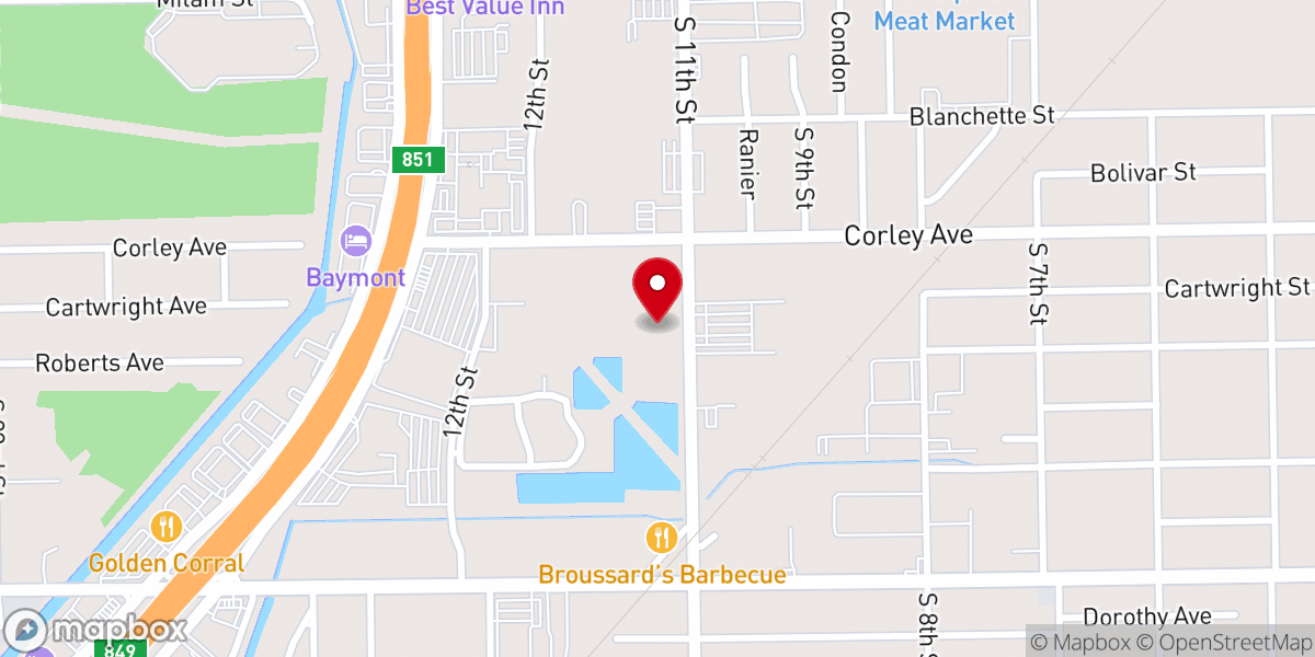 Map showing location of Victory Temple Assembly of God Church