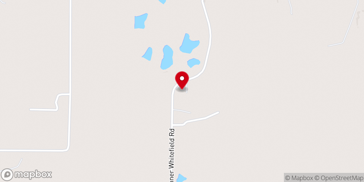 Map showing location of Whitefield Assembly of God