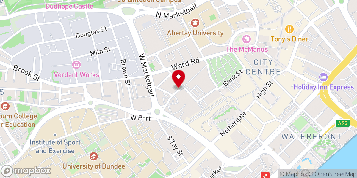 Map showing location of Baptist Church Rattray Street