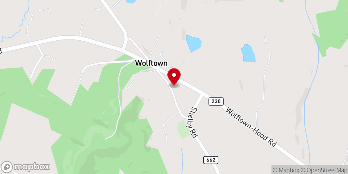 Map showing location of Rapidan Baptist Church