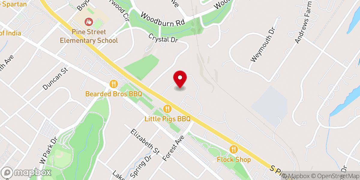Map showing location of Morningside Baptist Church