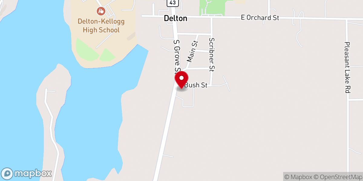 Map showing location of Faith United Methodist Church