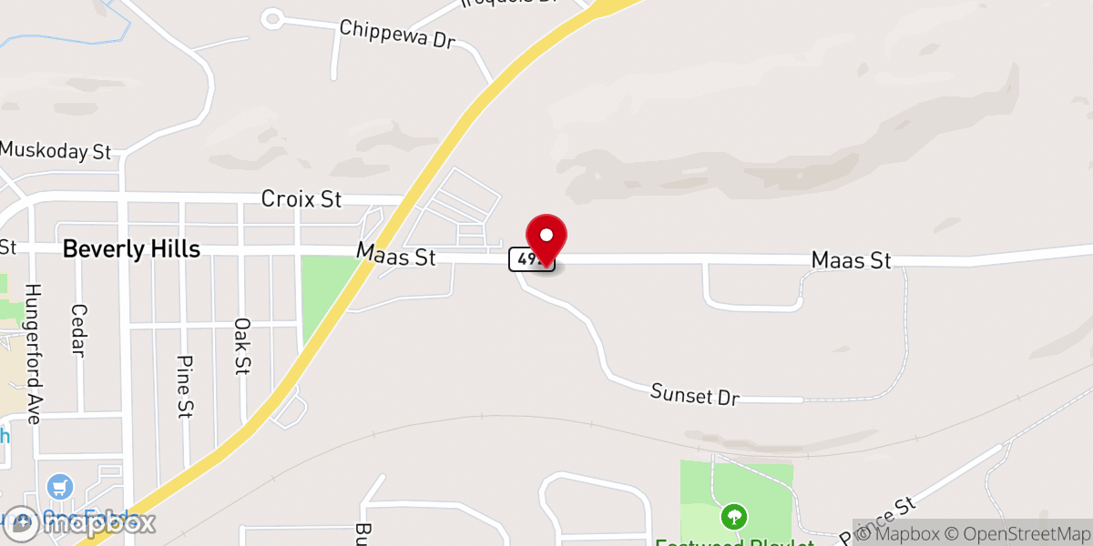 Map showing location of Eastwood Apostolic Lutheran Church