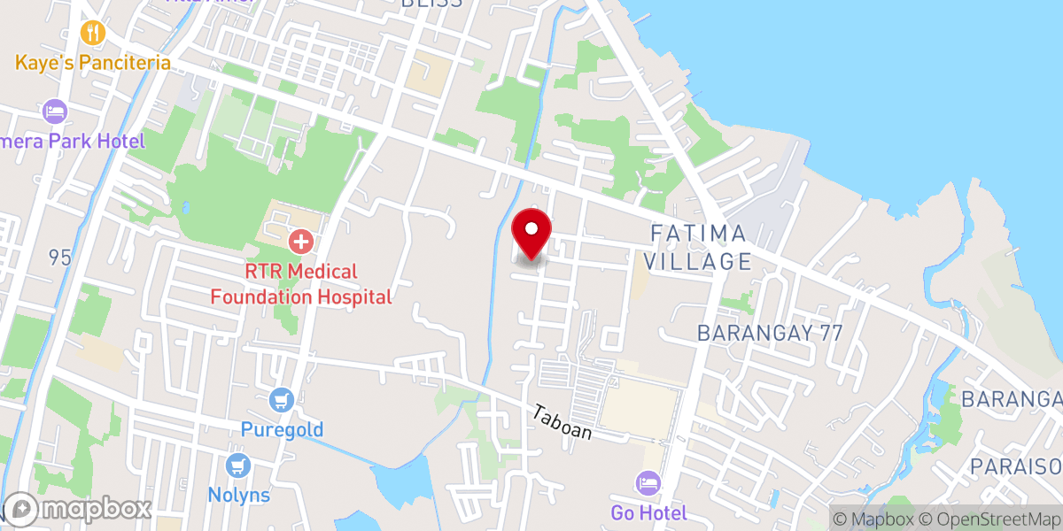 Map showing location of Grace Baptist Church