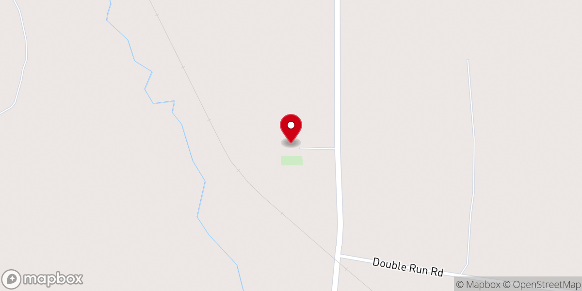 Map showing location of Double Run Missionary Baptist Church