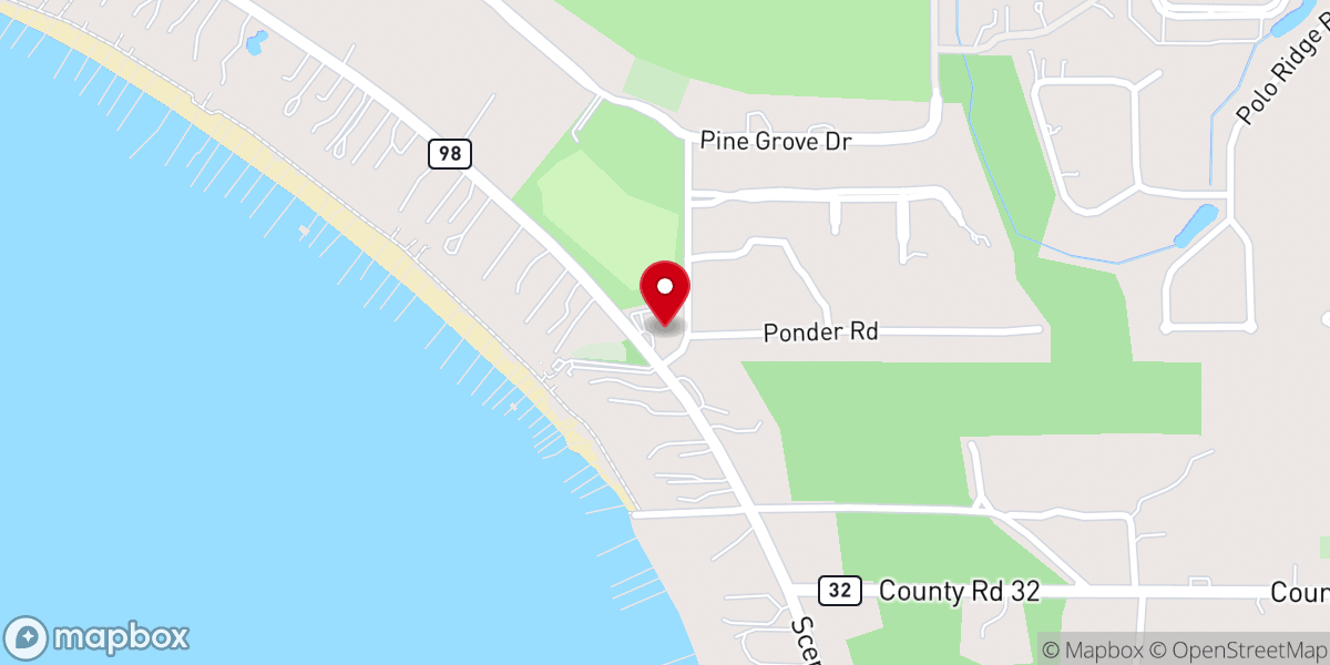 Map showing location of St Francis at the Point Church