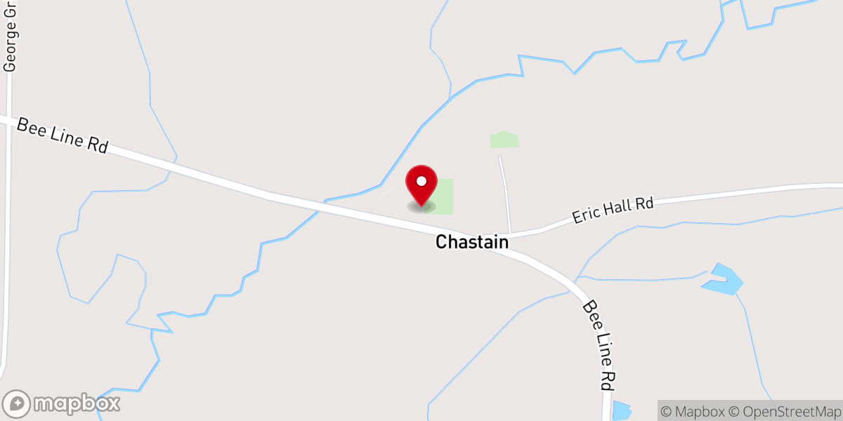 Map showing location of Big Ochlocknee Baptist Church
