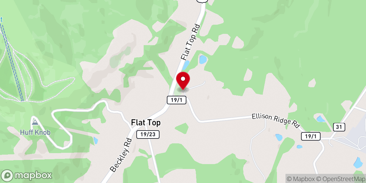 Map showing location of Camp Creek Primitive Baptist Church