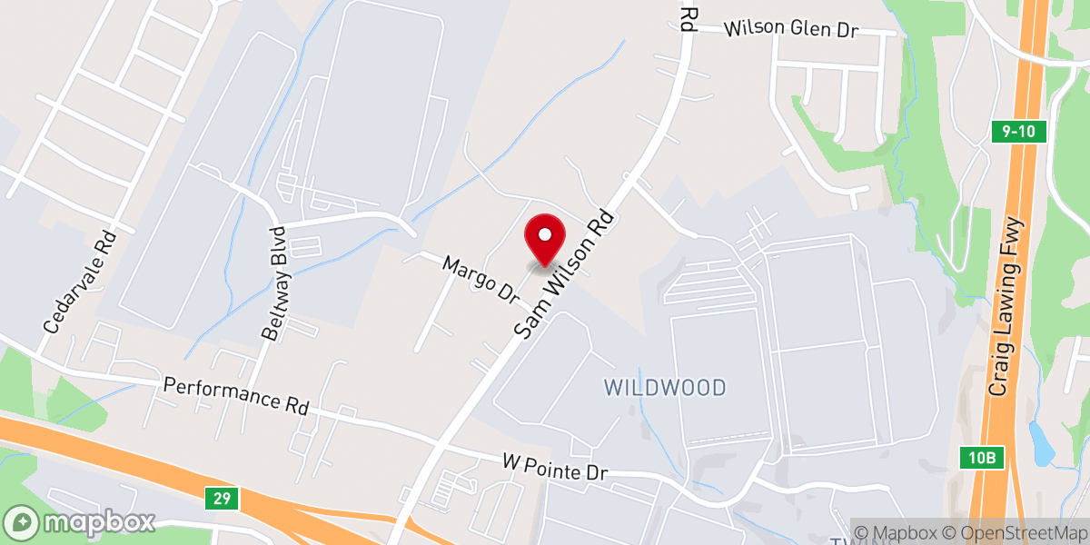 Map showing location of Garden Memorial Evangelical Presbyterian Church