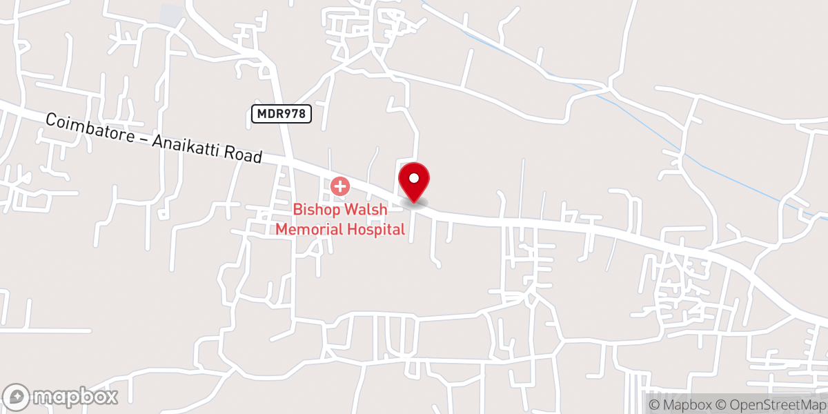 Map showing location of Christa Sishya Ashram