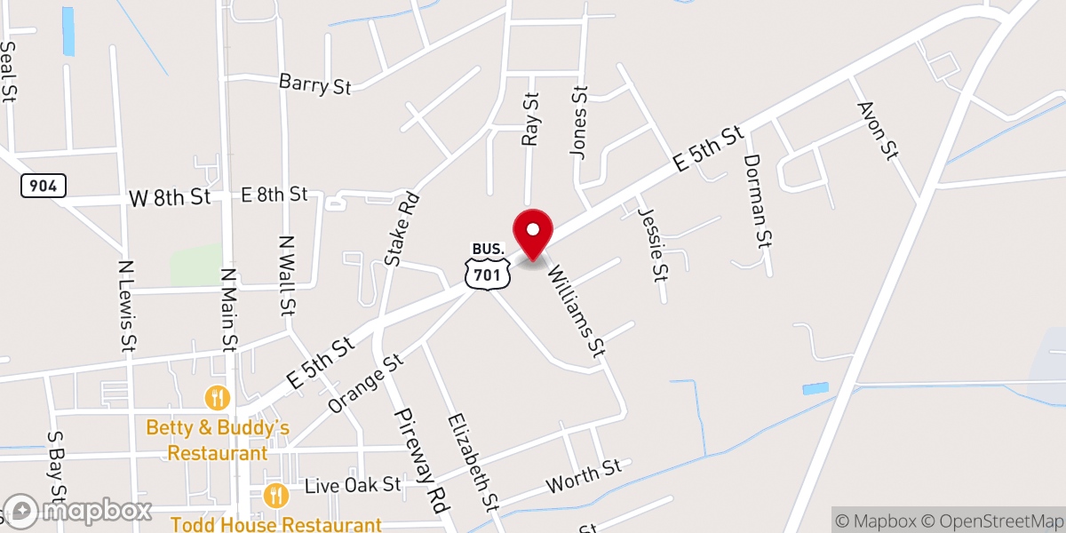 Map showing location of St Paul Methodist Church