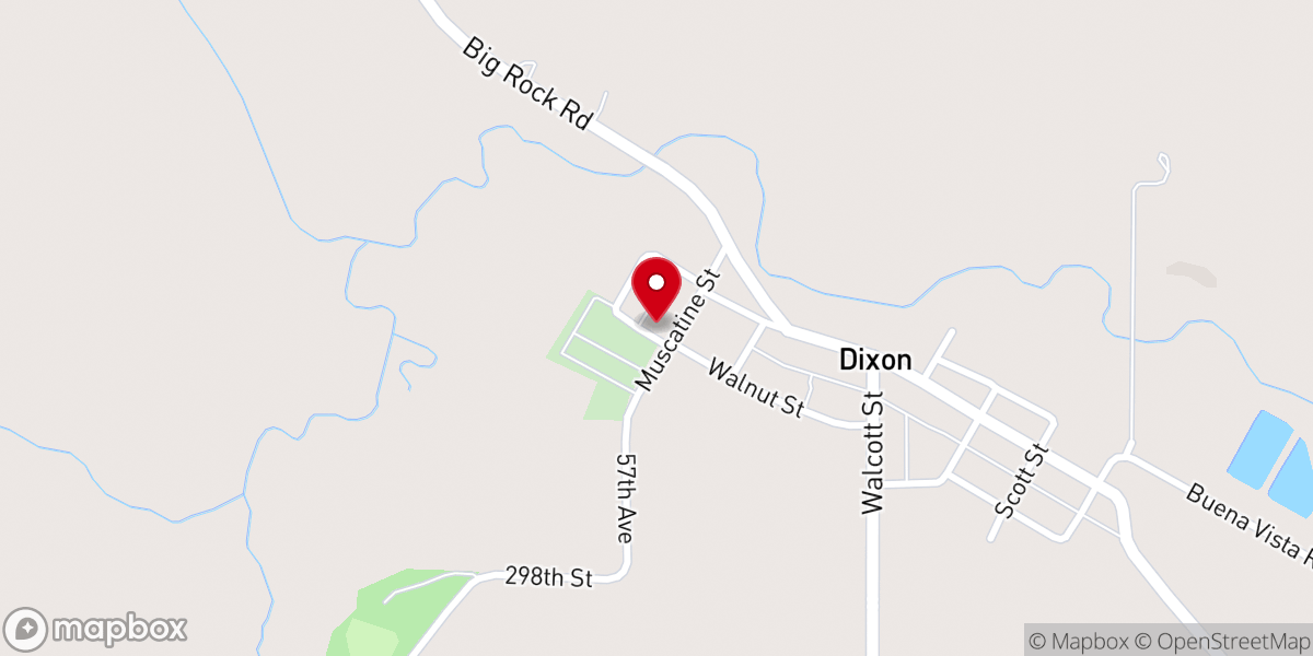 Map showing location of Hope Lutheran Church