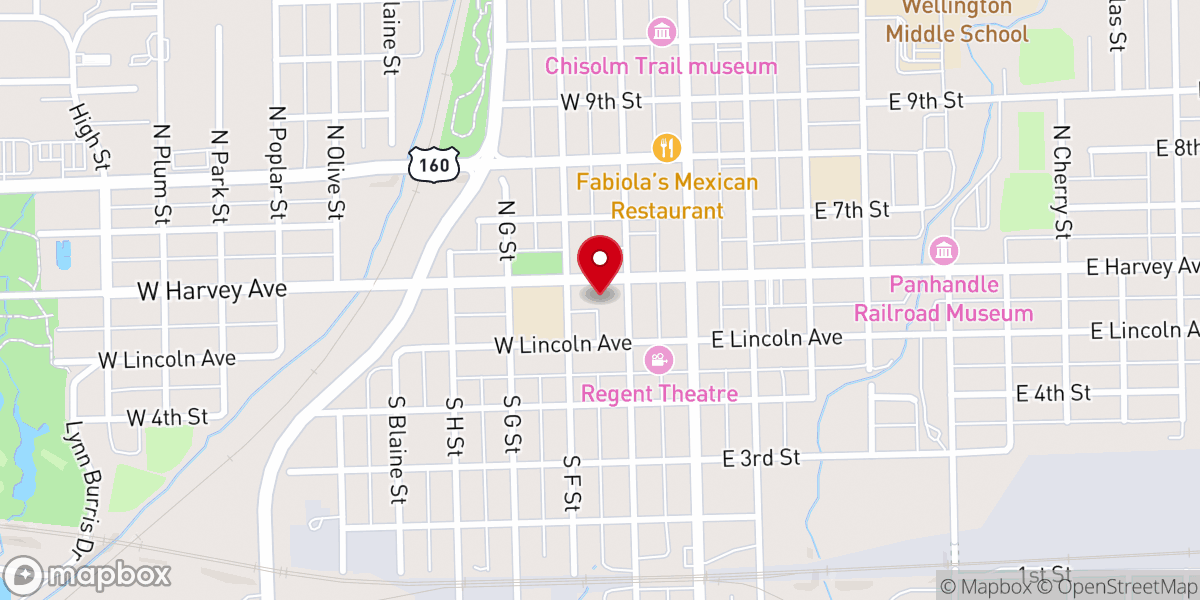 Map showing location of Wellington Methodist Church