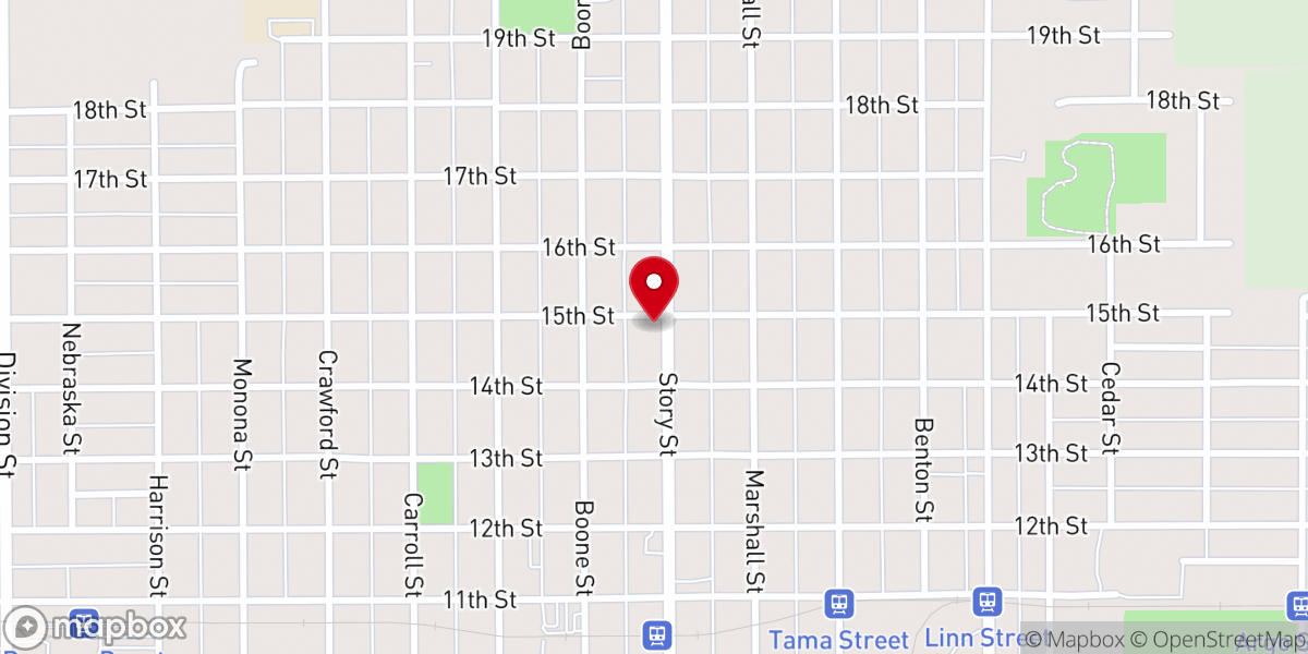 Map showing location of Boone Church of the Nazarene