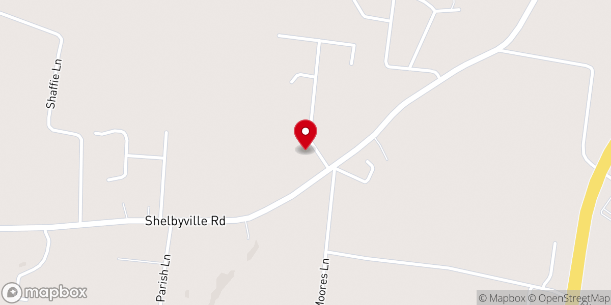 Map showing location of Newtown Baptist Church