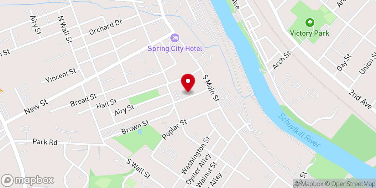 Map showing location of First United Church of Christ Spring City