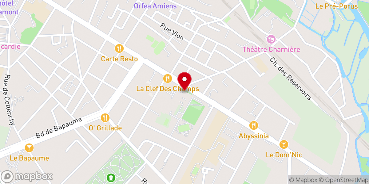 Map showing location of Couvent des Ursulines d'Amiens