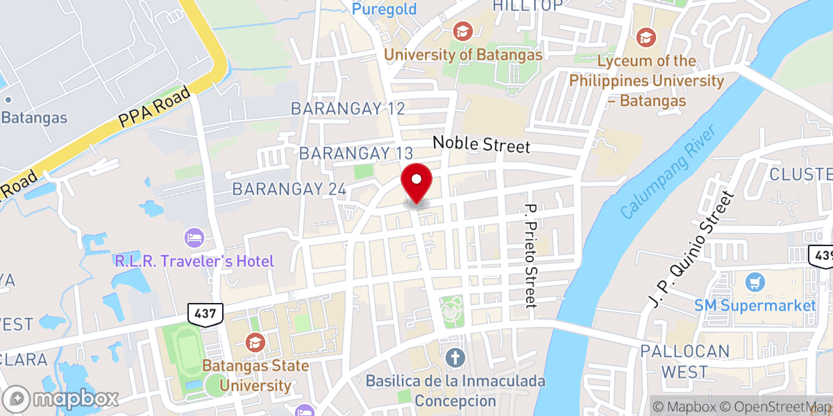 Map showing location of Uccp batangas city