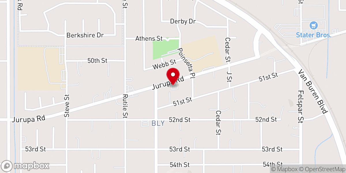 Map showing location of Riverside Christian Alliance Church