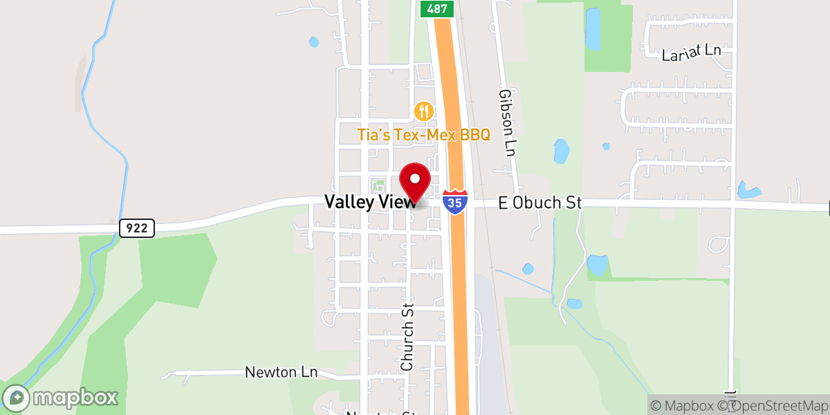 Map showing location of Valley View United Methodist