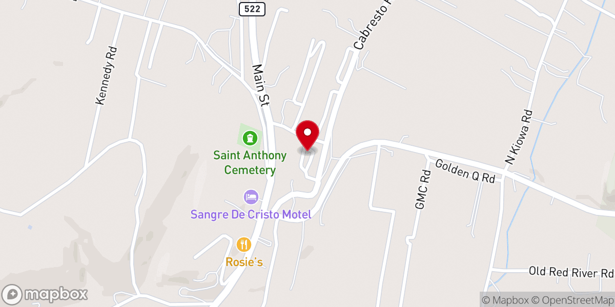 Map showing location of Saint Anthony Catholic Church