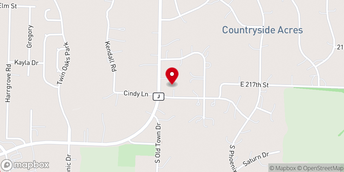 Map showing location of Countryside Bible Church