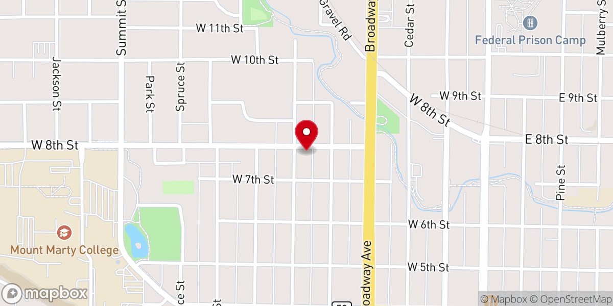 Map showing location of Yankton Seventh-Day Adventist Church