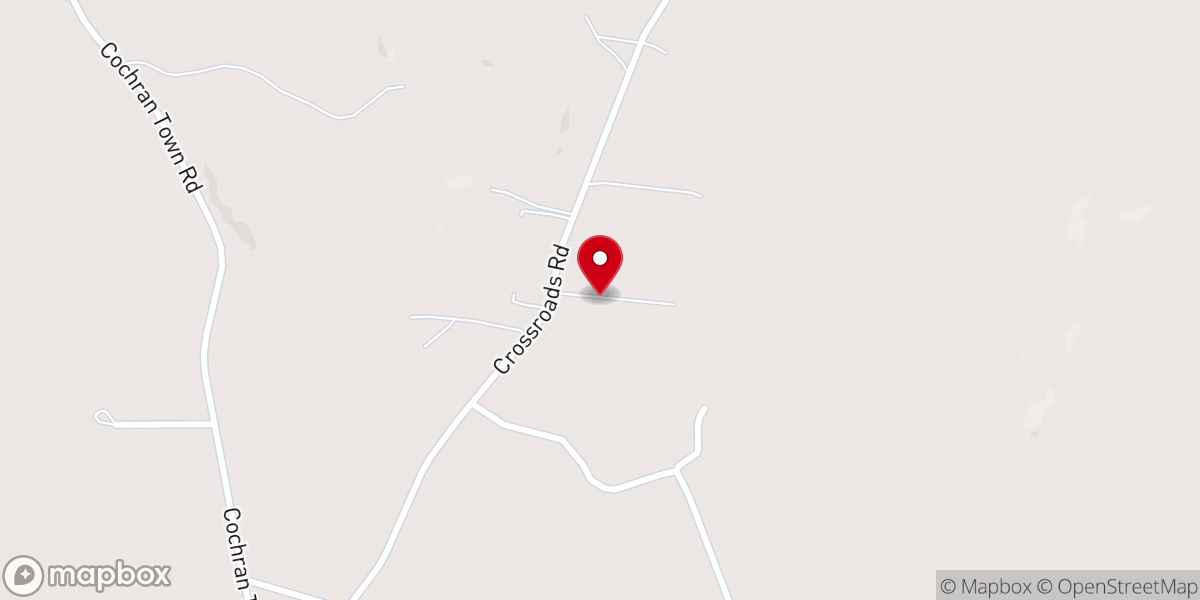 Map showing location of Crossroads United Pentecostal Church
