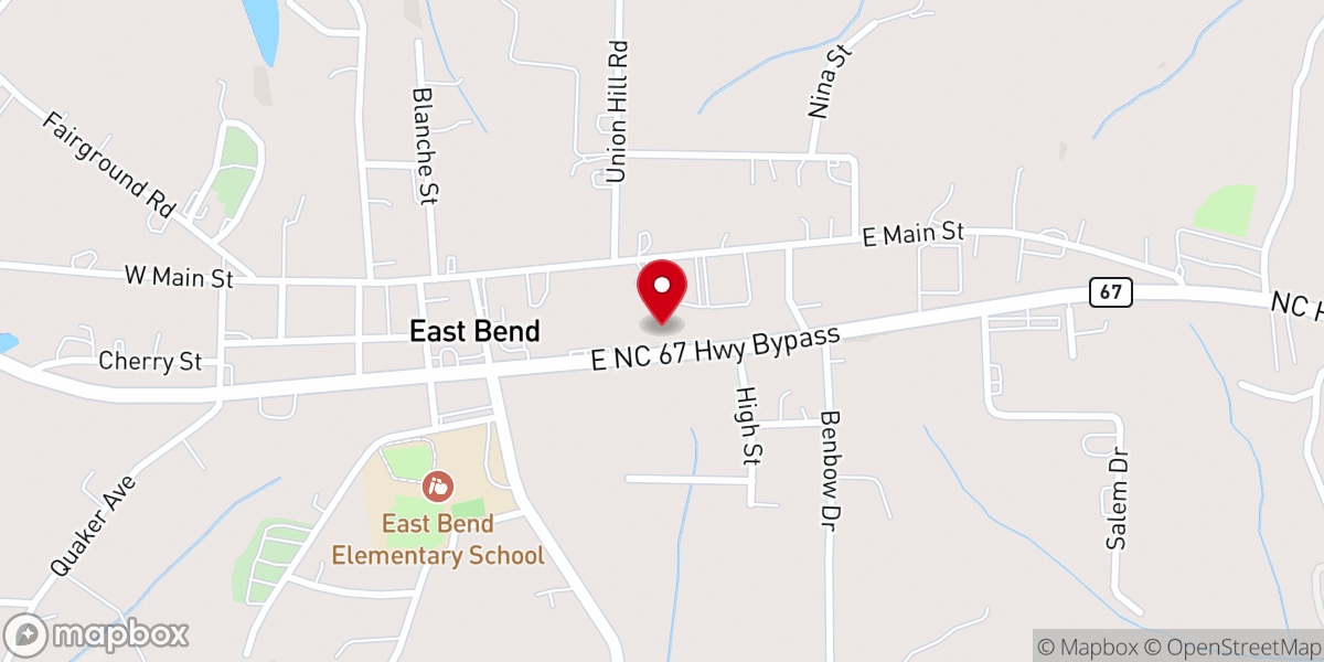 Map showing location of Cross Road Baptist Church