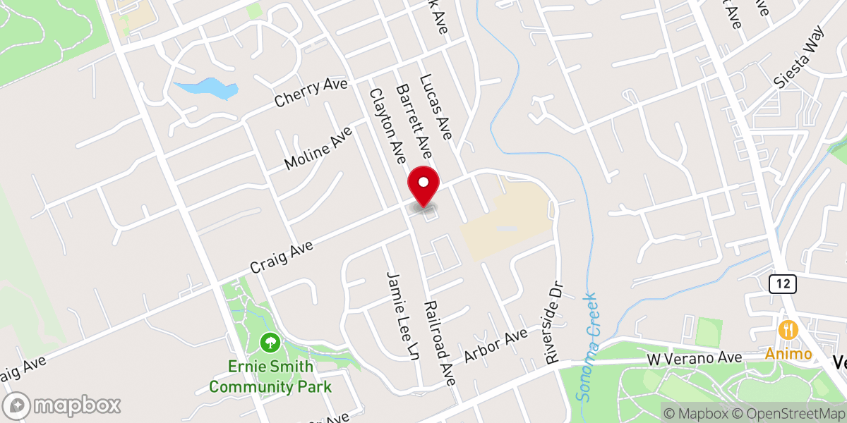 Map showing location of Craig Avenue Baptist Church