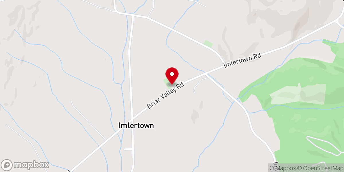 Map showing location of Pleasant Hill Bible Church