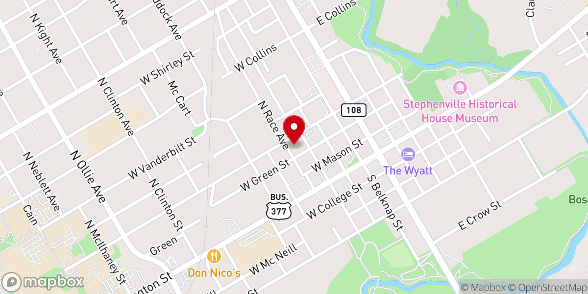 Map showing location of First Christian Church