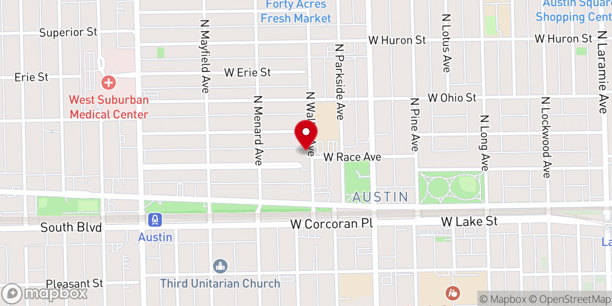 Map showing location of St Martin's Episcopal Church