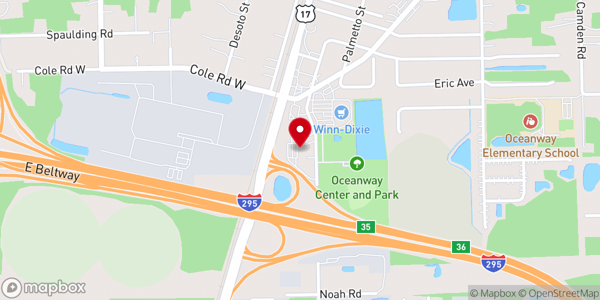 Map showing location of Oceanway Church