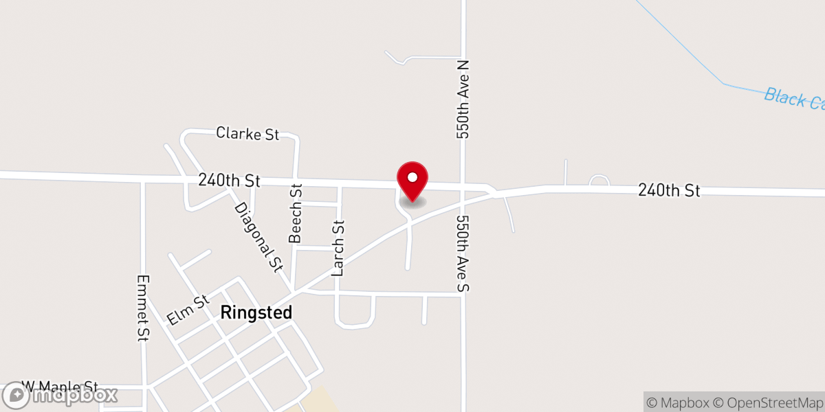 Map showing location of Presbyterian Church