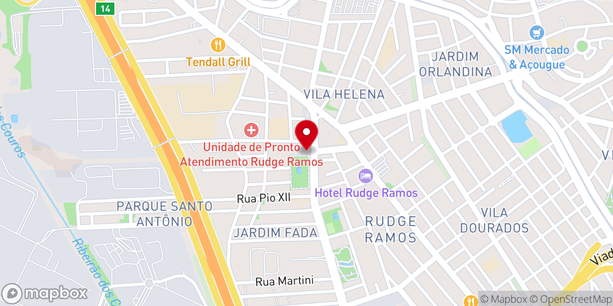 Map showing location of Igreja Videira São Bernardo do Campo
