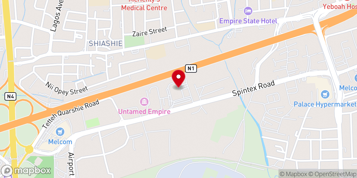 Map showing location of Action Chapel Int