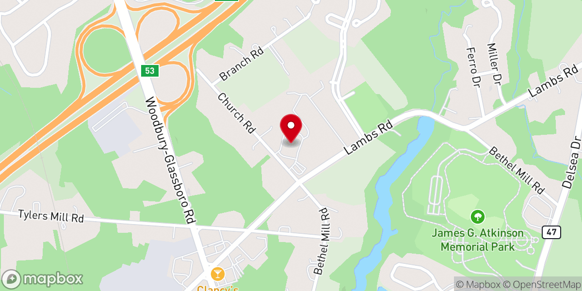 Map showing location of Crossroads Worship Center Church