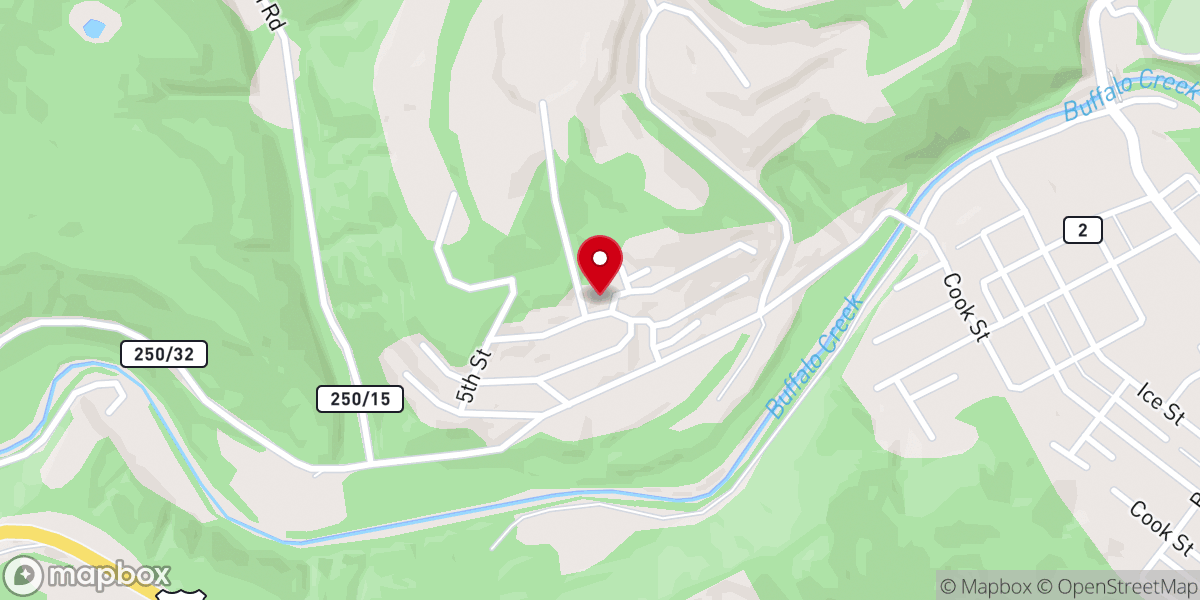 Map showing location of Good Hope Baptist Church