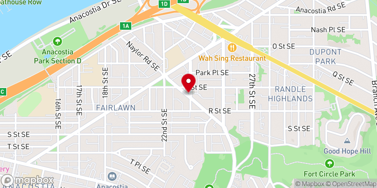 Map showing location of Charity Baptist Church
