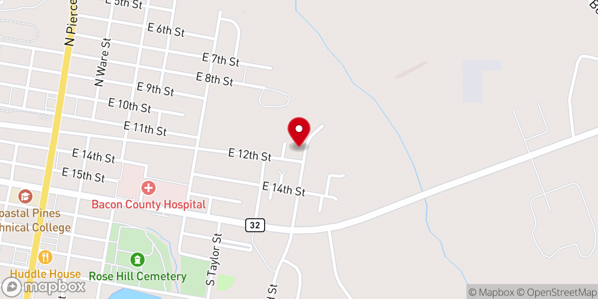 Map showing location of First African Baptist Church