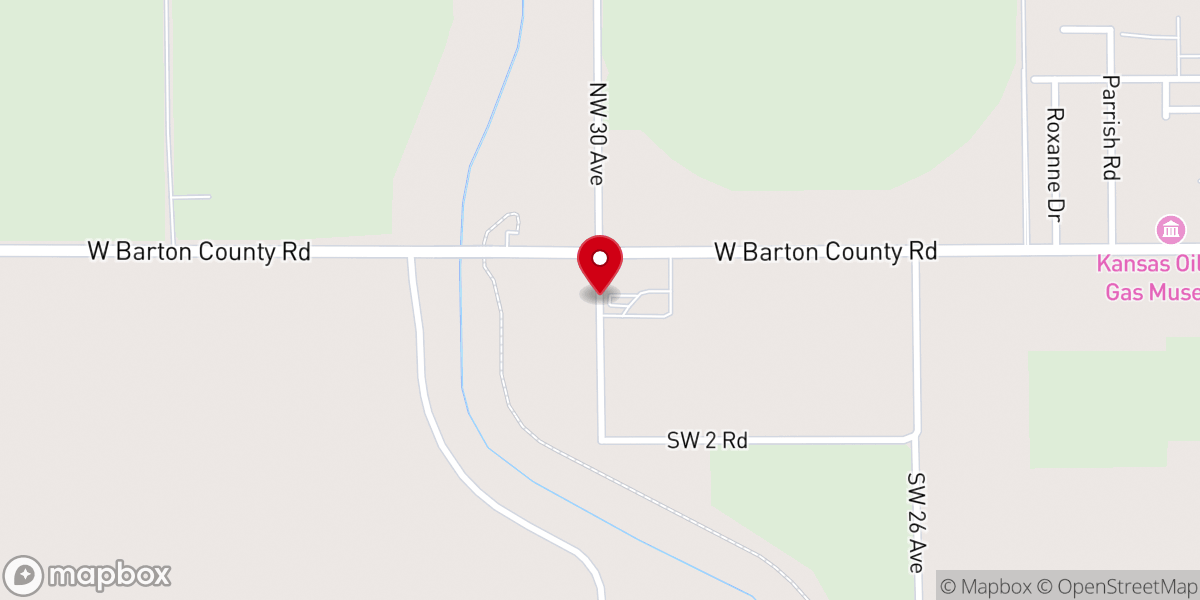 Map showing location of Great Bend Seventh-Day Adventist Church