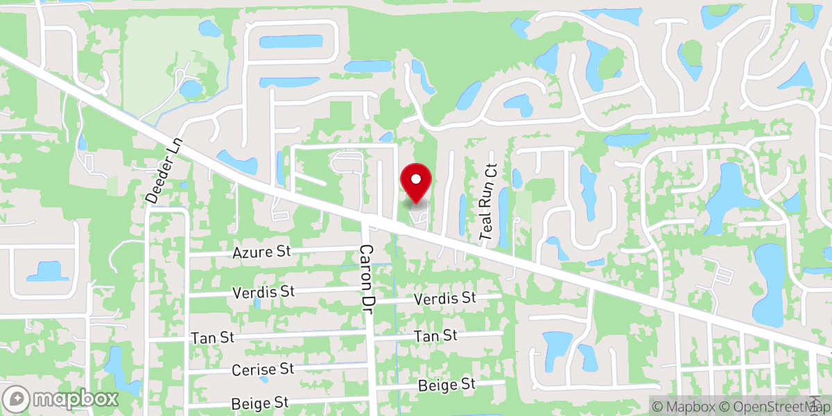 Map showing location of Solid Rock Church