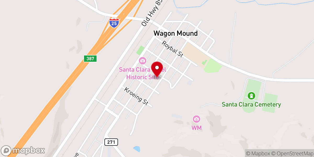 Map showing location of Santa Clara Catholic Church